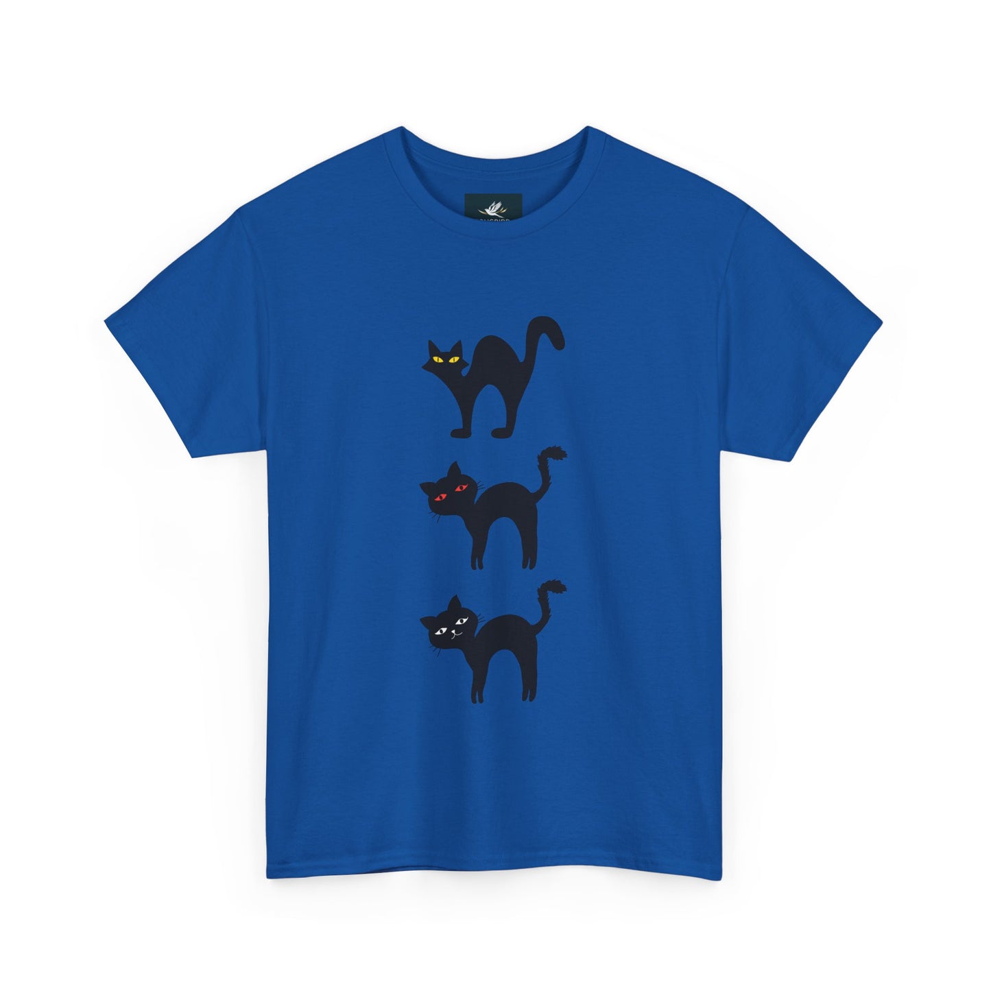 Halloween Cats Tee with Glowing Eyes