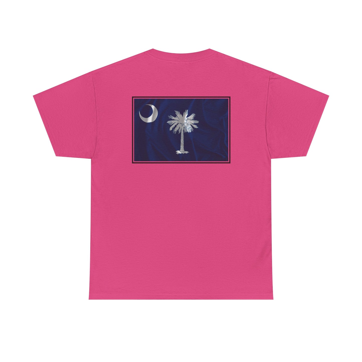 South Carolina Palmetto and Moon, front and back graphic, Heavy Cotton T-shirt