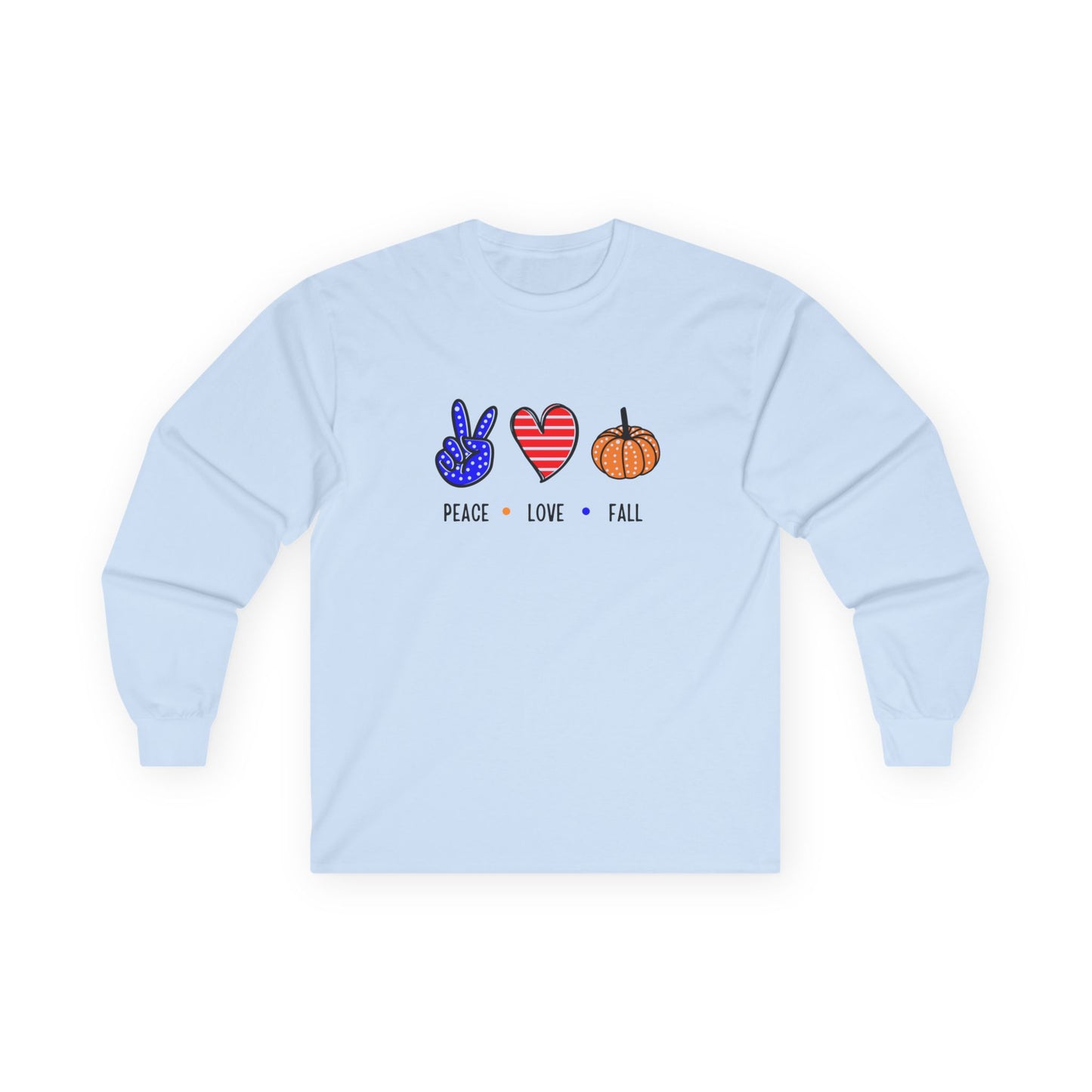 Peace, Love, Fall, T-shirt, Ultra Cotton Long Sleeve Tee