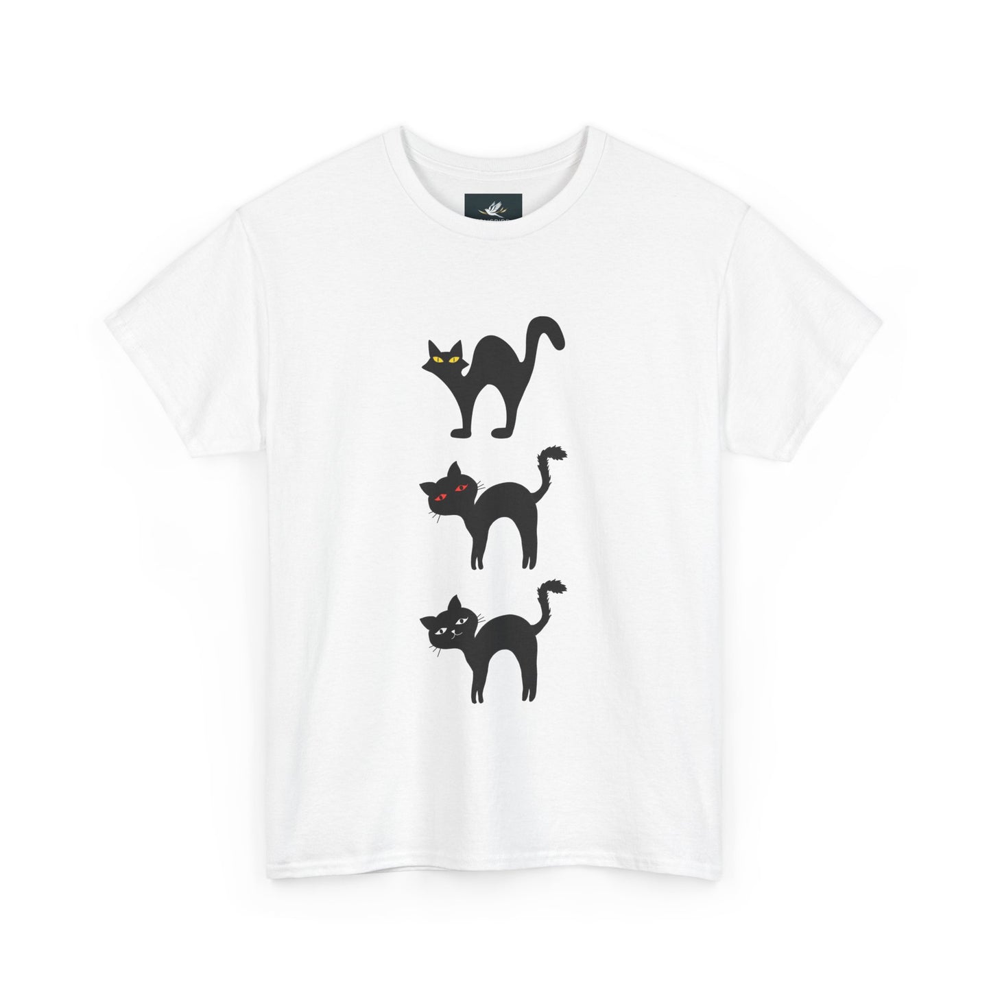 Halloween Cats Tee with Glowing Eyes