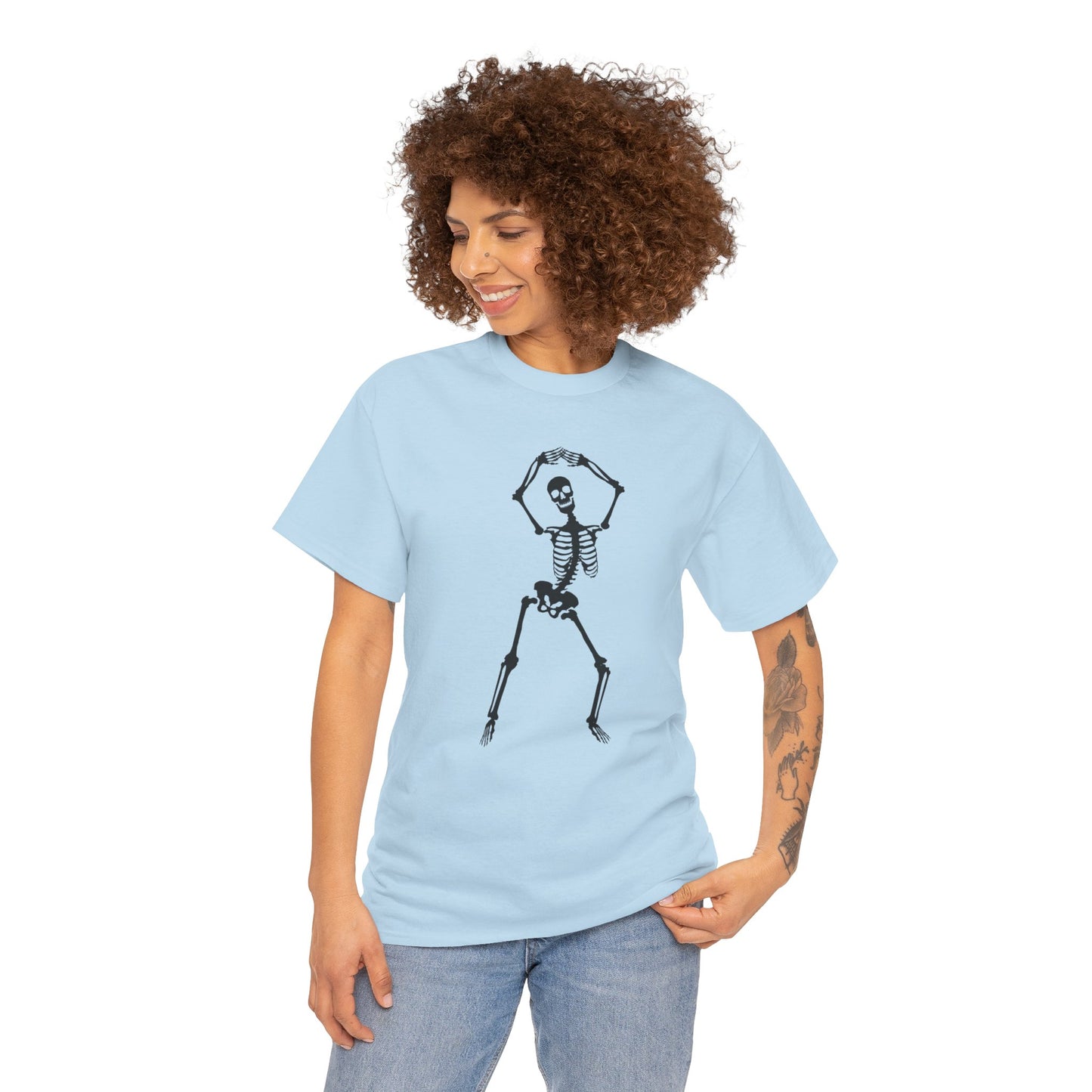 Halloween Skeleton Dancing - Heavy Cotton Tee