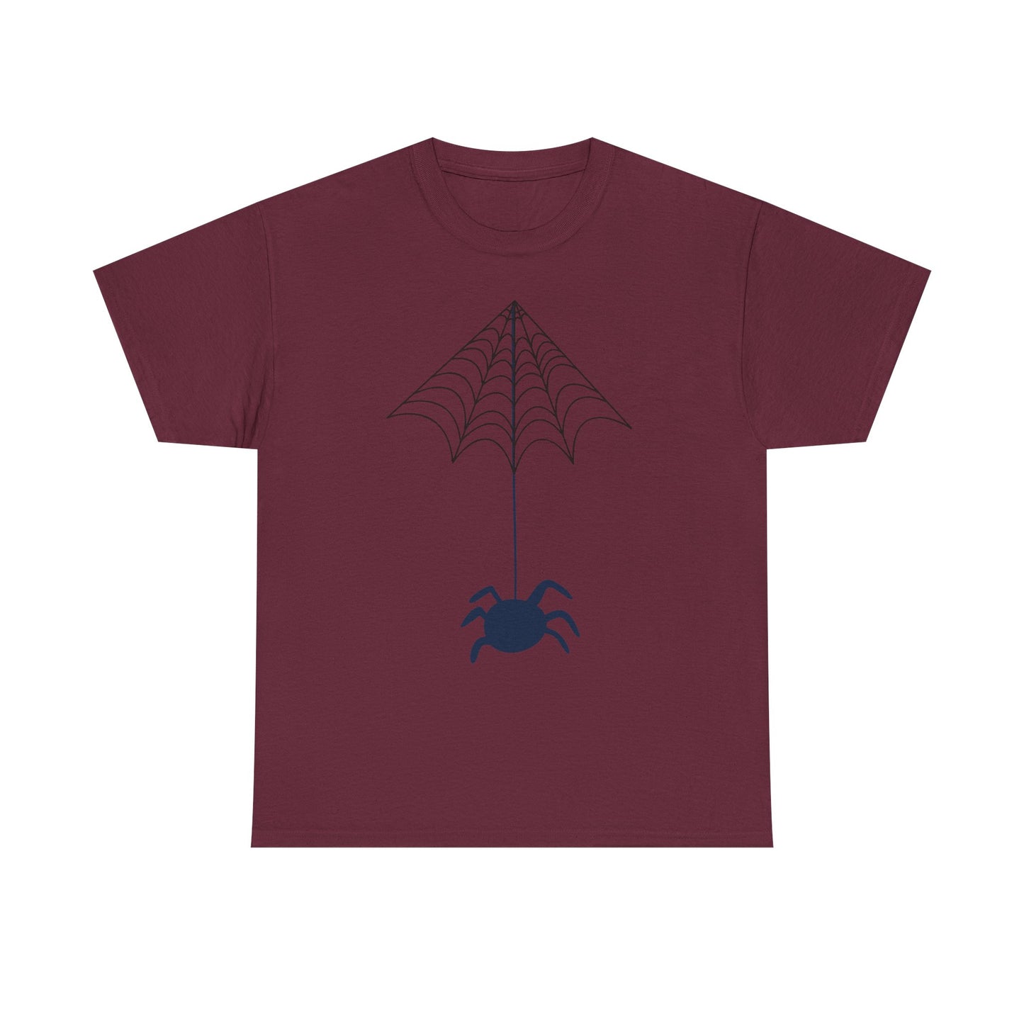Spider Halloween Unisex Tee - Fall Heavy Cotton Tee with Clean Lines Design