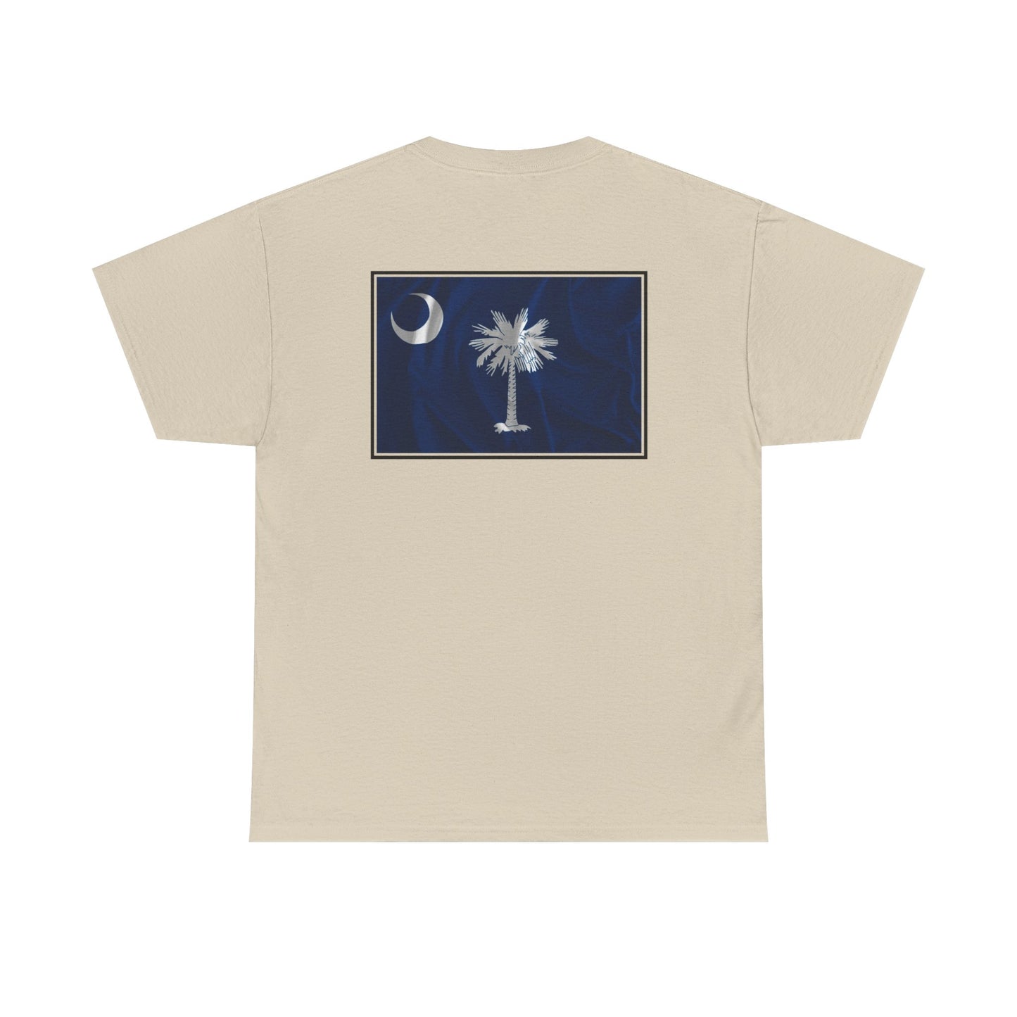 South Carolina Palmetto and Moon, front and back graphic, Heavy Cotton T-shirt