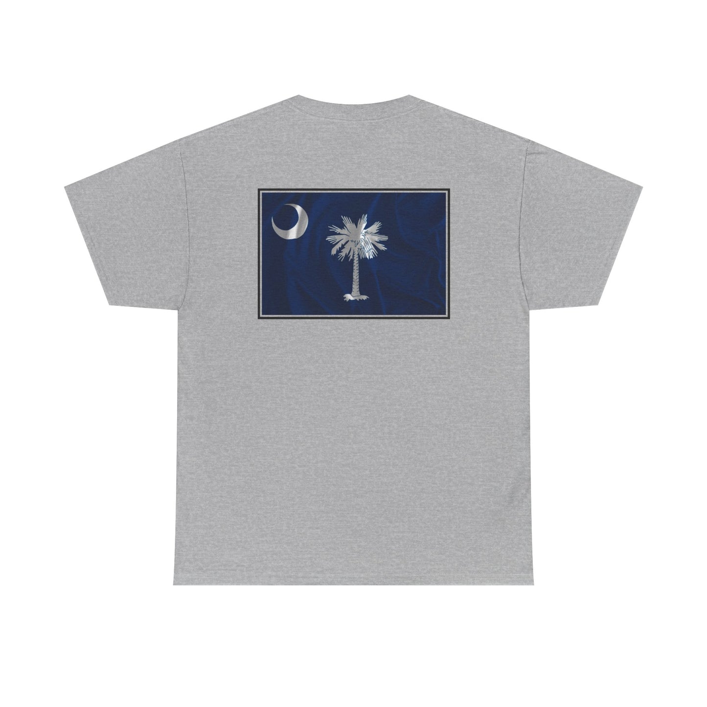 South Carolina Palmetto and Moon, front and back graphic, Heavy Cotton T-shirt