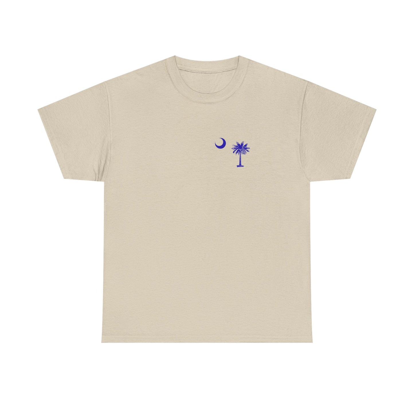 South Carolina Palmetto and Moon, front and back graphic, Heavy Cotton T-shirt