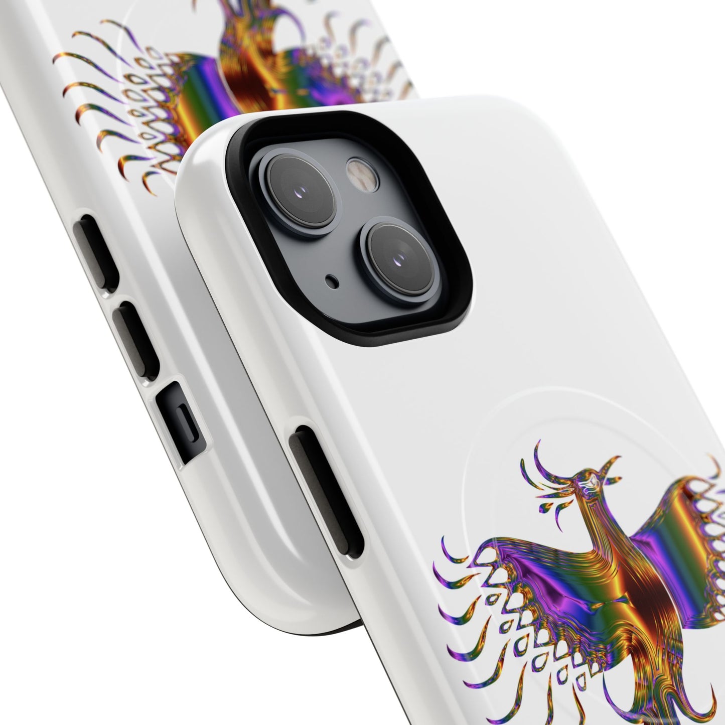 Vibrant Phoenix Magnetic Phone Case, Tough Phone Cover, Unique Smartphone Accessory, Gift for Tech Lovers, Holiday Essentials