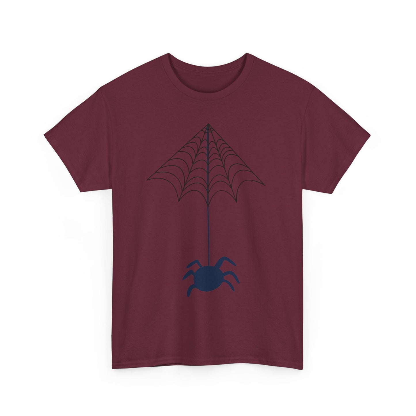 Spider Halloween Unisex Tee - Fall Heavy Cotton Tee with Clean Lines Design