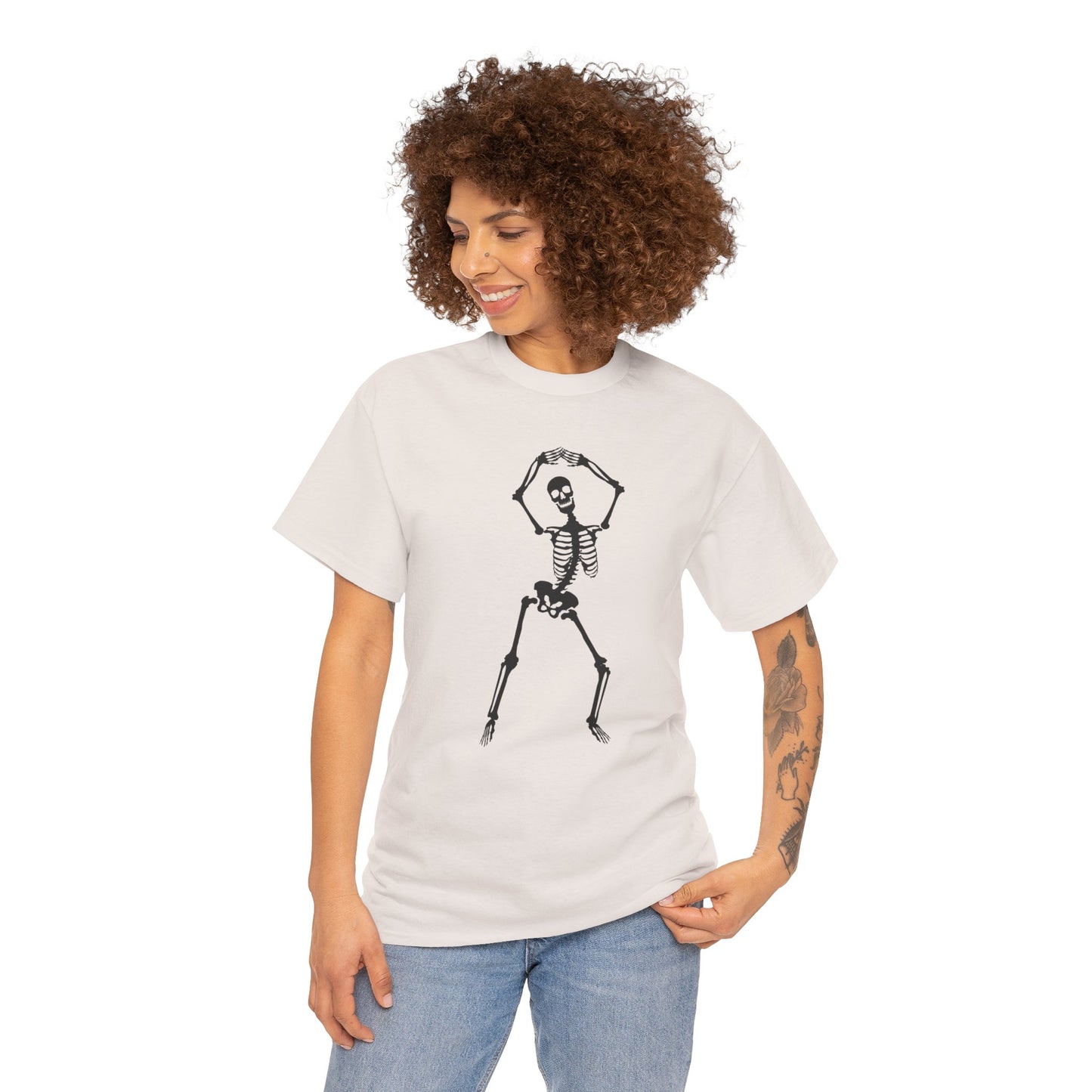 Halloween Skeleton Dancing - Heavy Cotton Tee