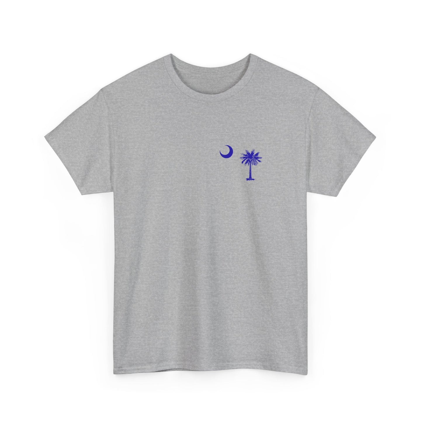 South Carolina Palmetto and Moon, front and back graphic, Heavy Cotton T-shirt