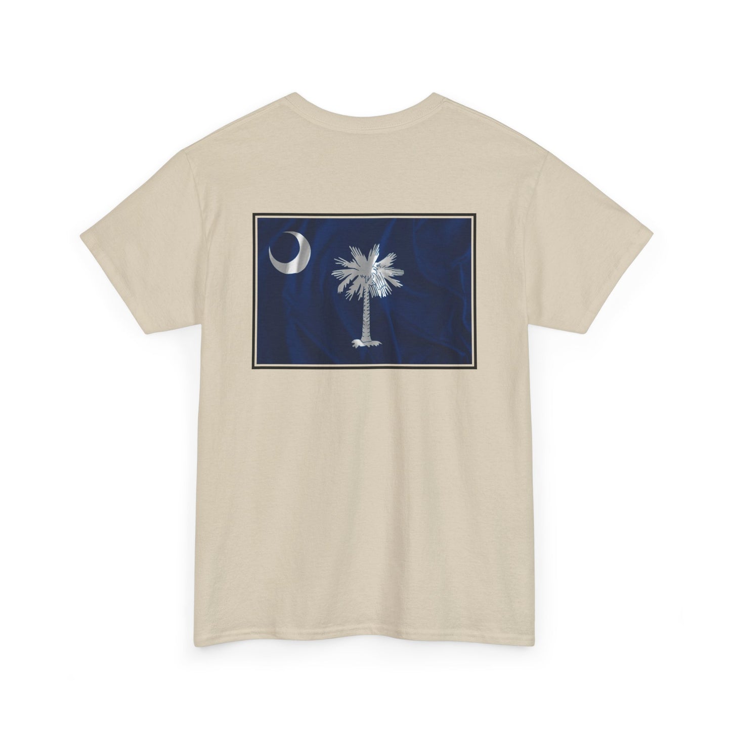 South Carolina Palmetto and Moon, front and back graphic, Heavy Cotton T-shirt