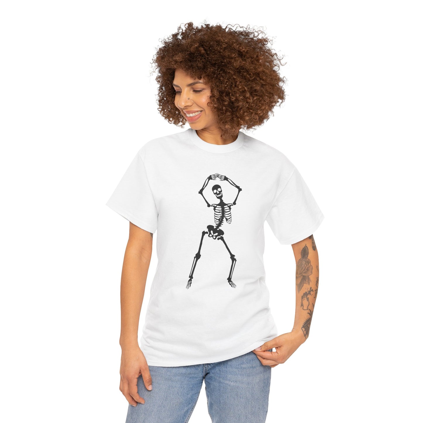 Halloween Skeleton Dancing - Heavy Cotton Tee