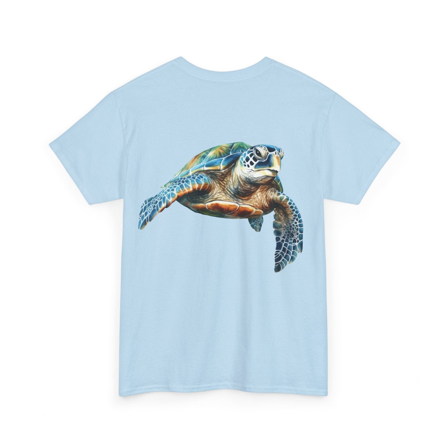 Save the Sea Turtles - BACKSIDE graphic Heavy Cotton Tee