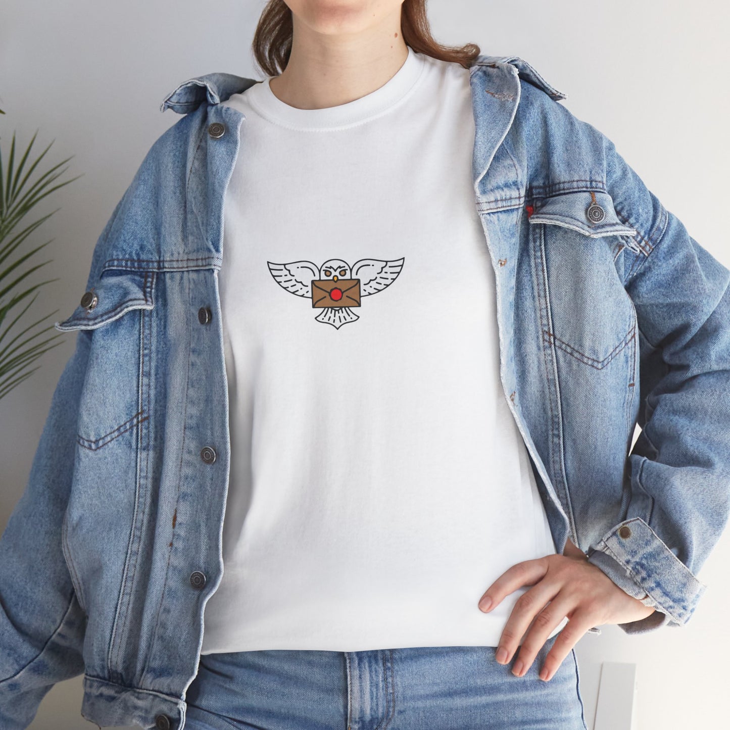 Wizard Academy inspired owl t-shirt, Unisex Heavy Cotton Tee