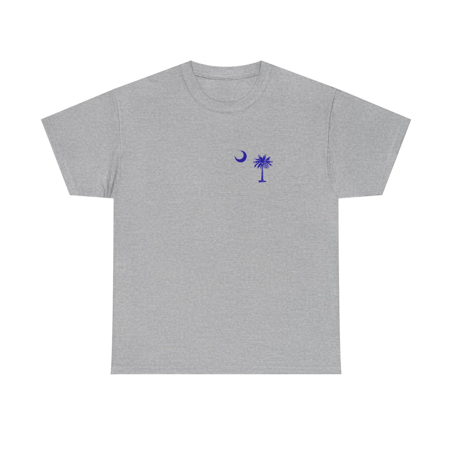 South Carolina Palmetto and Moon, front and back graphic, Heavy Cotton T-shirt