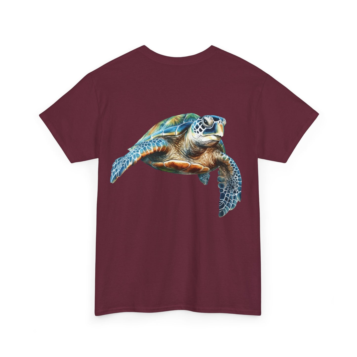 Save the Sea Turtles - BACKSIDE graphic Heavy Cotton Tee