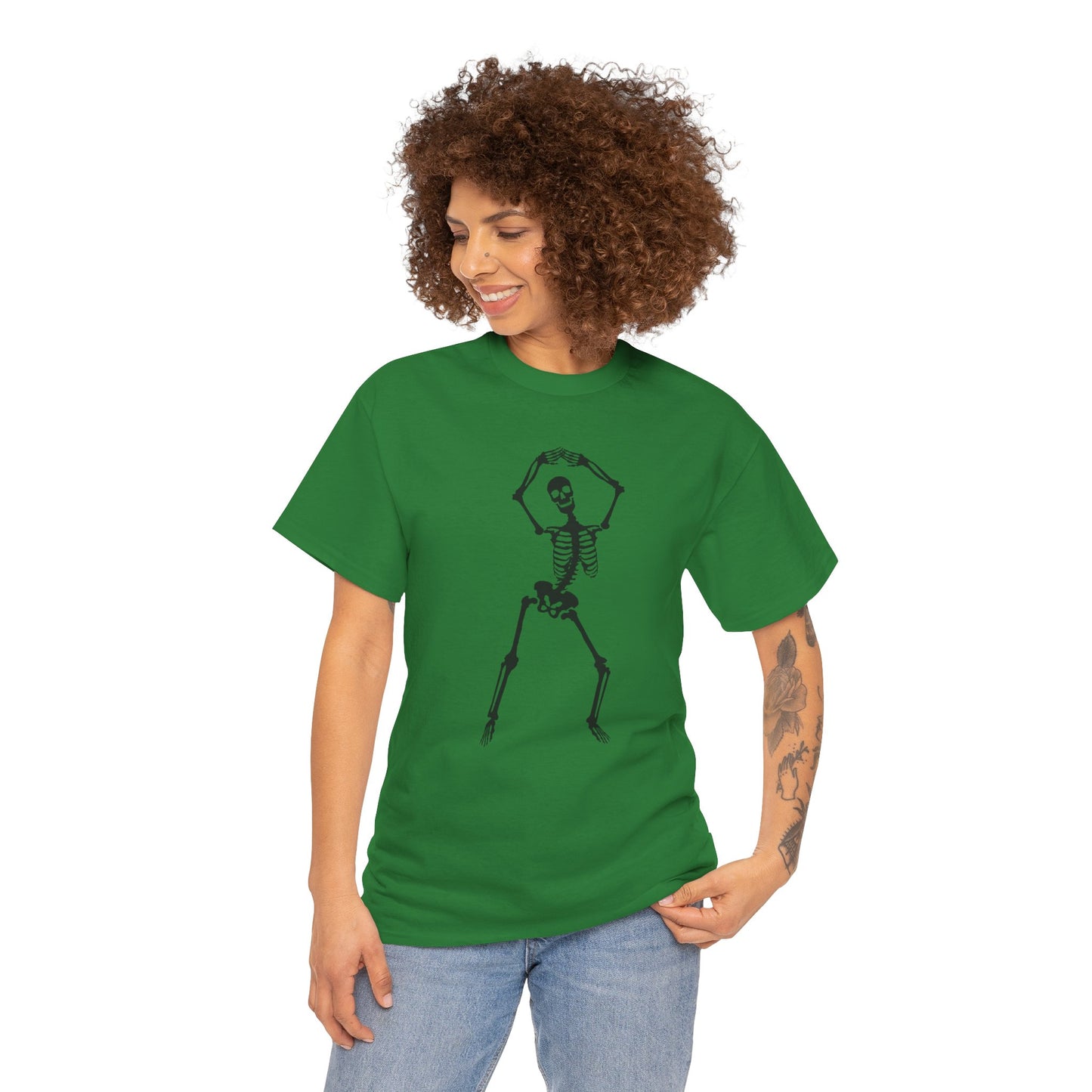 Halloween Skeleton Dancing - Heavy Cotton Tee