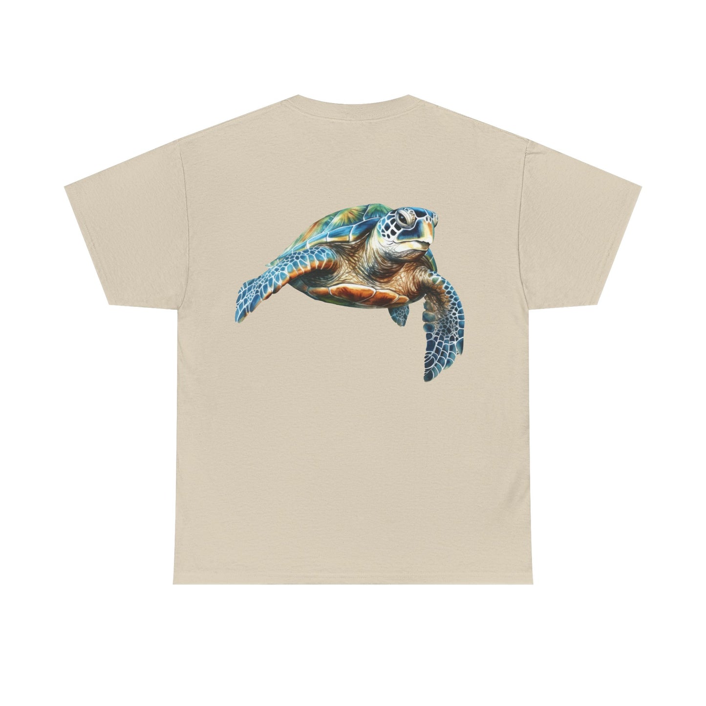 Save the Sea Turtles - BACKSIDE graphic Heavy Cotton Tee