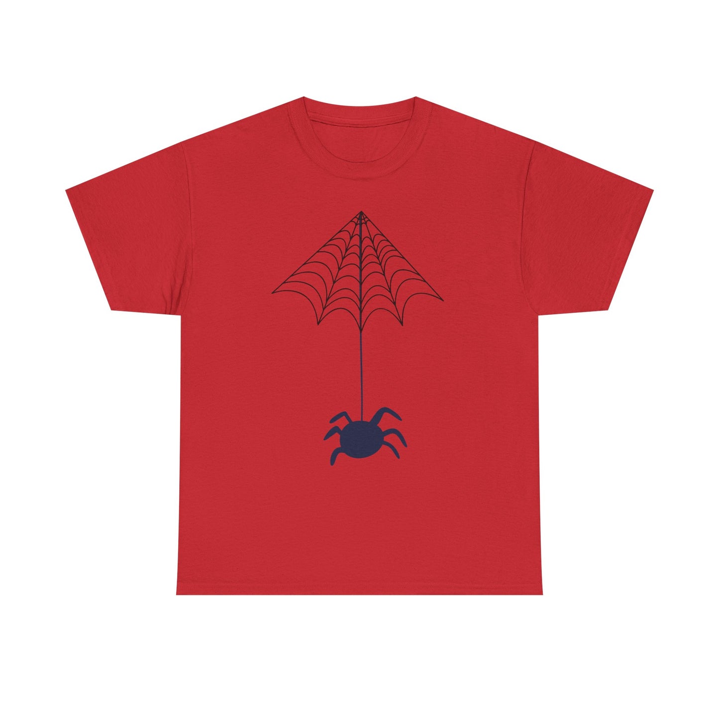 Spider Halloween Unisex Tee - Fall Heavy Cotton Tee with Clean Lines Design