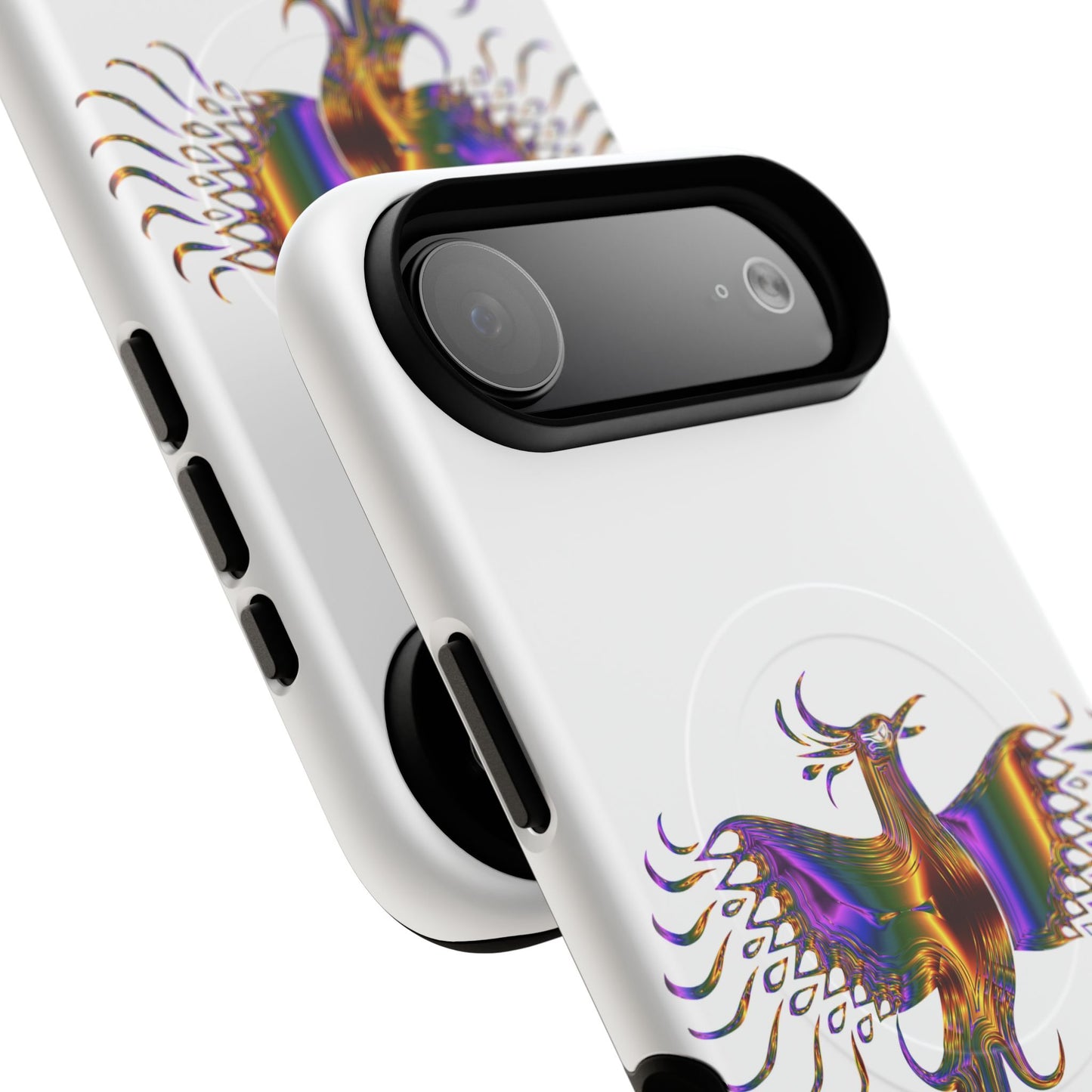 Vibrant Phoenix Magnetic Phone Case, Tough Phone Cover, Unique Smartphone Accessory, Gift for Tech Lovers, Holiday Essentials