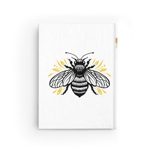 Colorful Bee Journal - Ruled Line Notebook, Dream Journal, Gift for Writers, Bee Lovers, Nature Inspired Stationery
