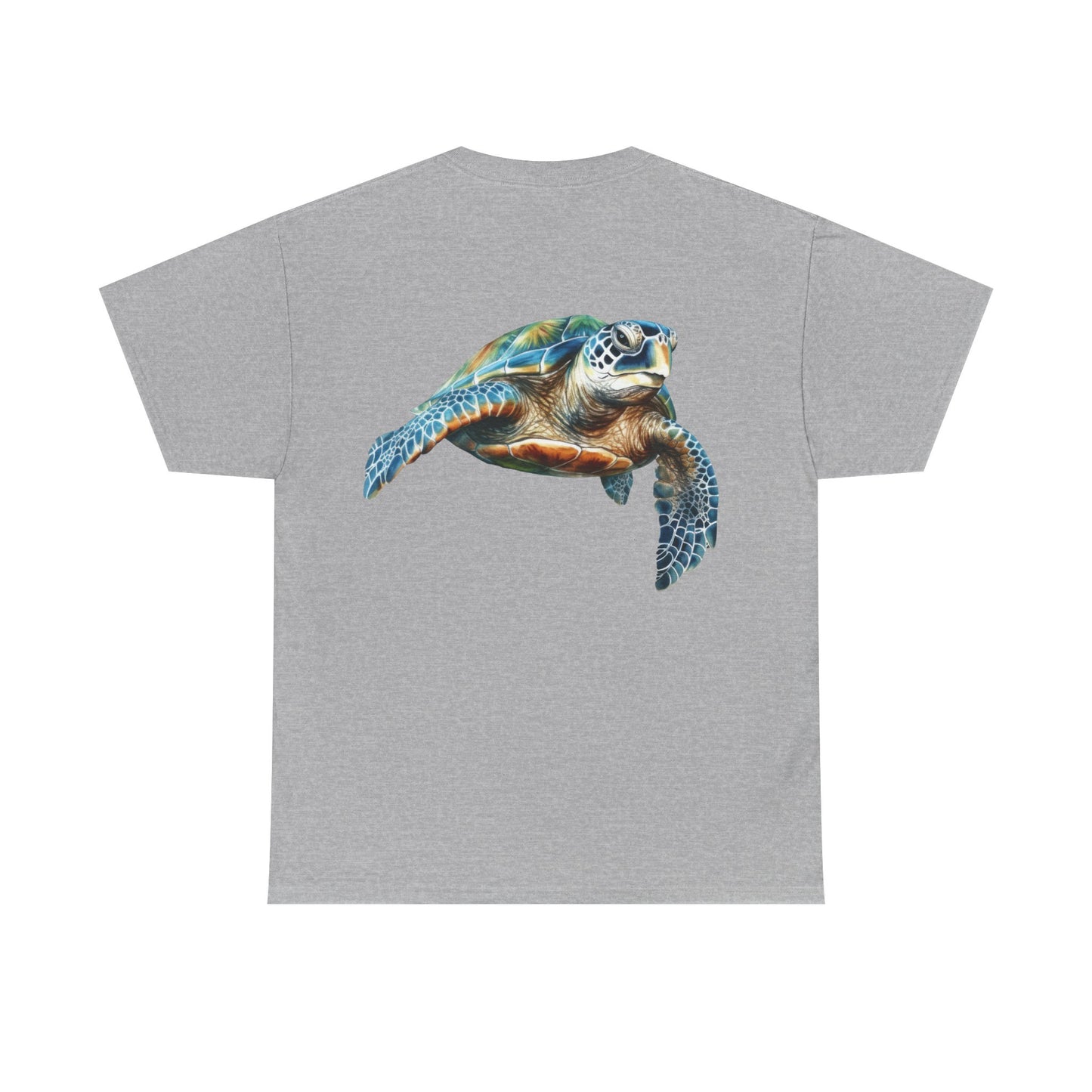 Save the Sea Turtles - BACKSIDE graphic Heavy Cotton Tee