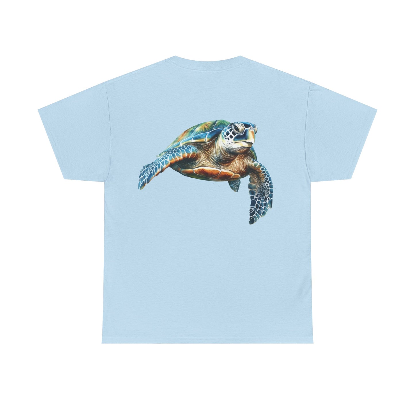 Save the Sea Turtles - BACKSIDE graphic Heavy Cotton Tee