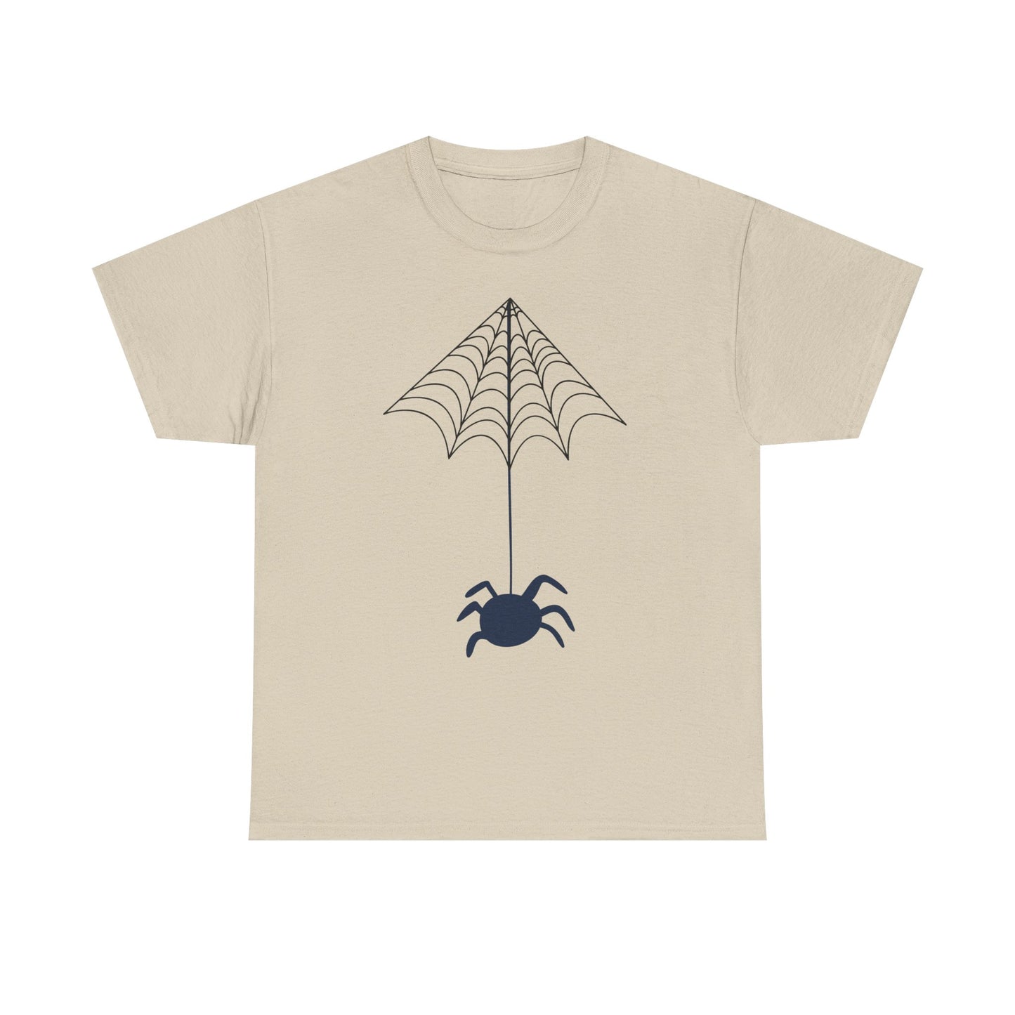 Spider Halloween Unisex Tee - Fall Heavy Cotton Tee with Clean Lines Design