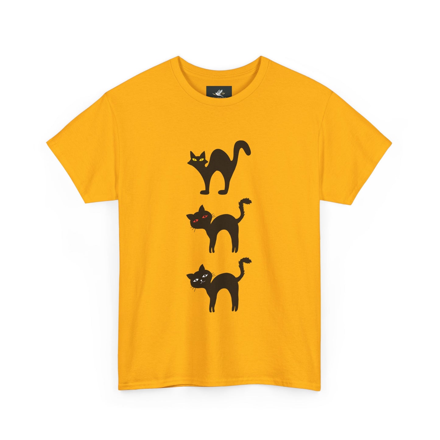Halloween Cats Tee with Glowing Eyes