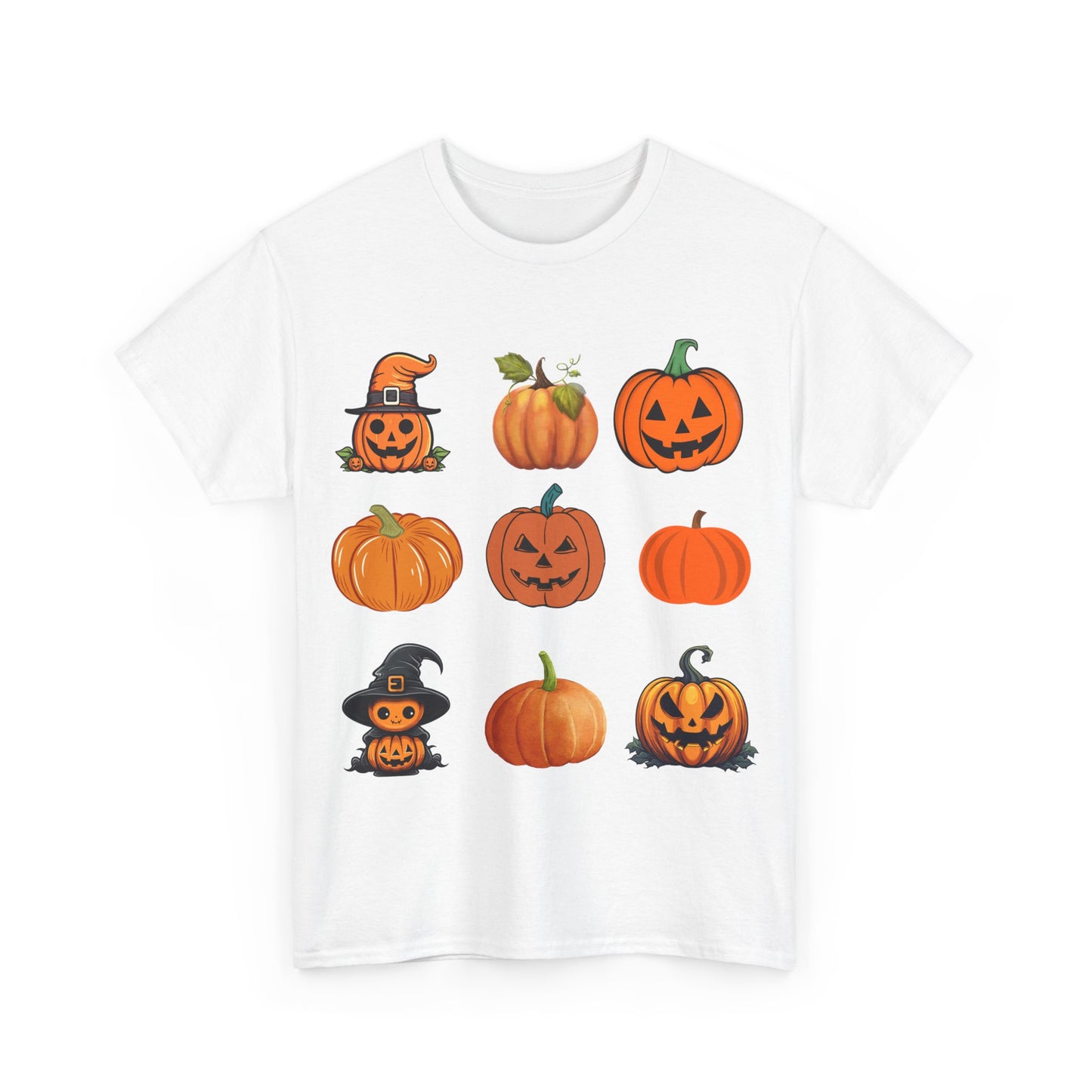 Tic Tac Toe Halloween Pumpkin T-Shirt, Unisex Cotton Tee