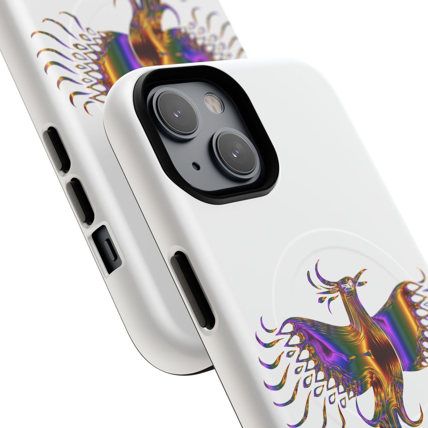 Vibrant Phoenix Magnetic Phone Case, Tough Phone Cover, Unique Smartphone Accessory, Gift for Tech Lovers, Holiday Essentials