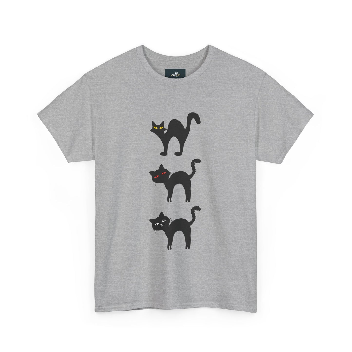 Halloween Cats Tee with Glowing Eyes