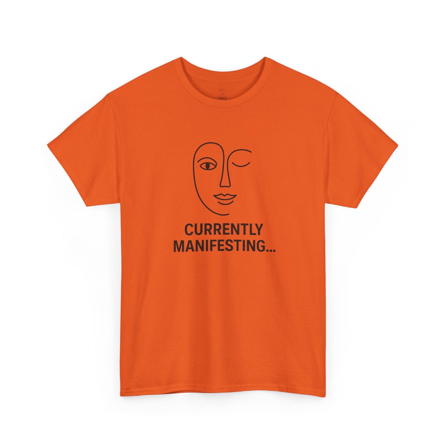 Currently Manifesting Unisex Heavy Cotton Tee, Affirmation Tee, Motivational T-Shirt, Gift for Dreamers, Casual Wear, Spiritual Apparel