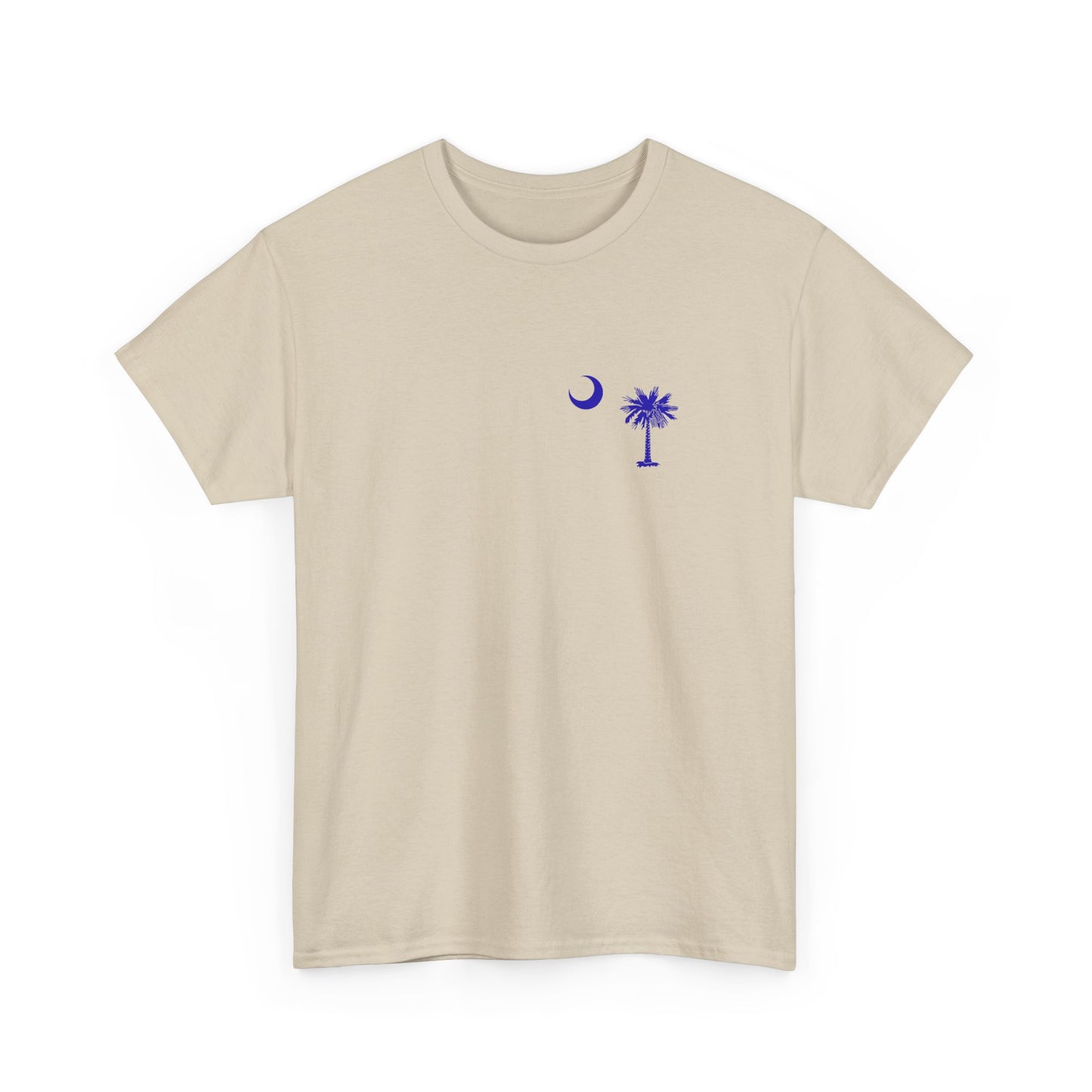 South Carolina Palmetto and Moon, front and back graphic,  Heavy Cotton T-shirt