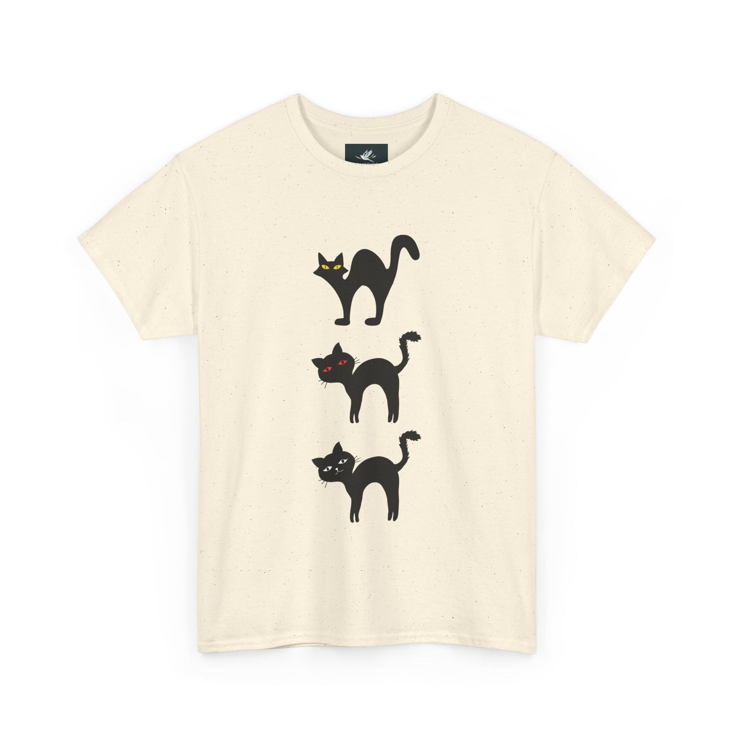 Halloween Cats Tee with Glowing Eyes