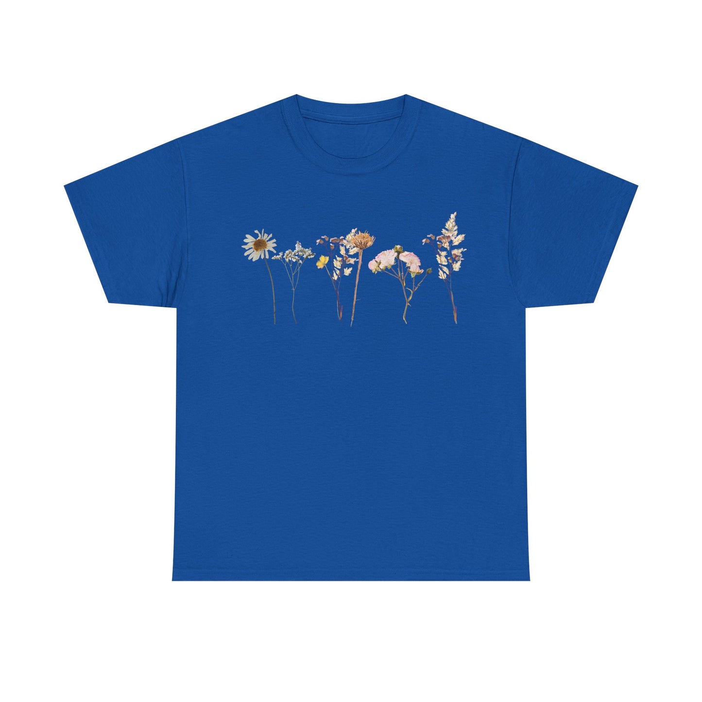Flowery T-Shirt, Pretty,  Heavy Cotton Tee