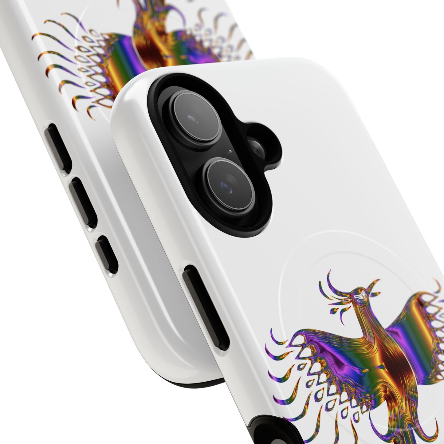 Vibrant Phoenix Magnetic Phone Case, Tough Phone Cover, Unique Smartphone Accessory, Gift for Tech Lovers, Holiday Essentials