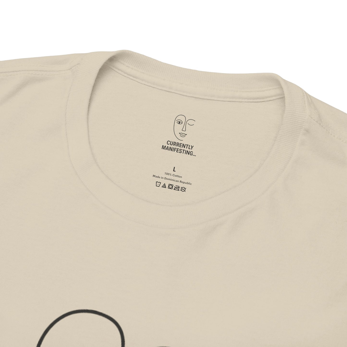 Currently Manifesting Unisex Heavy Cotton Tee, Affirmation Tee, Motivational T-Shirt, Gift for Dreamers, Casual Wear, Spiritual Apparel