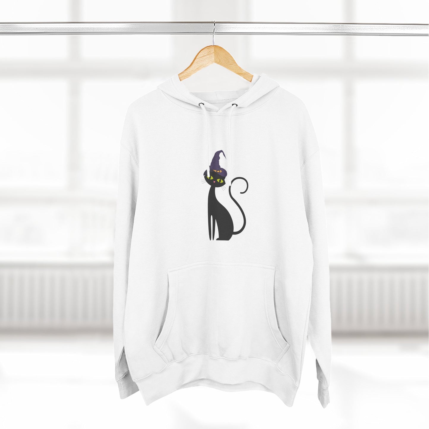 Cozy Cat-Inspired Fleece Hoodie: Perfect for Cat Lovers, Halloween, Casual Wear, Gift for Friends, Cozy Winter Layer