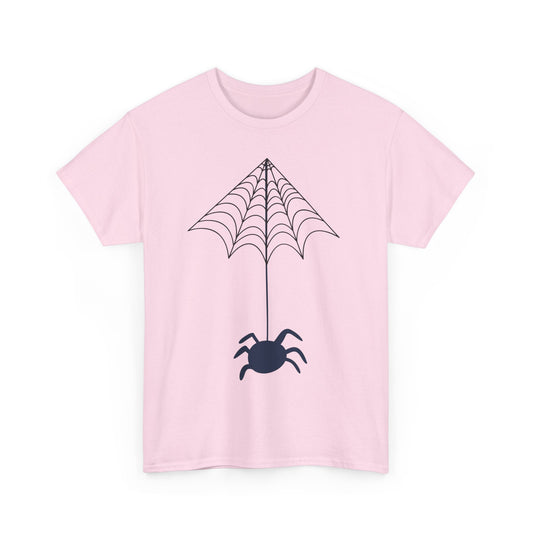 Spider Halloween Unisex Tee - Fall Heavy Cotton Tee with Clean Lines Design