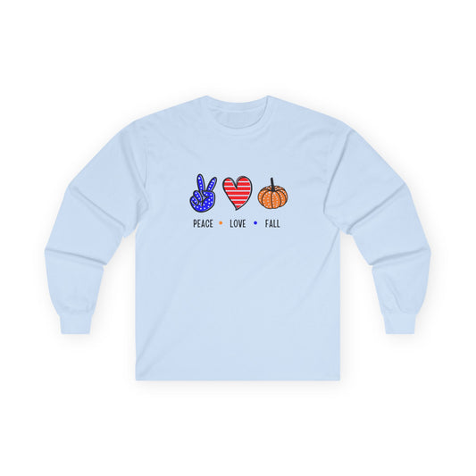 Peace, Love, Fall, T-shirt, Ultra Cotton Long Sleeve Tee