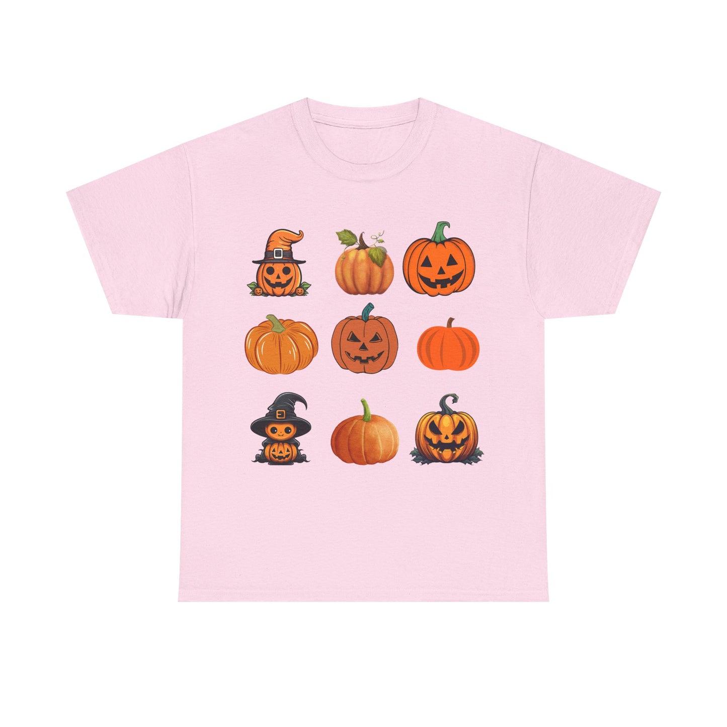 Tic Tac Toe Halloween Pumpkin T-Shirt, Unisex Cotton Tee