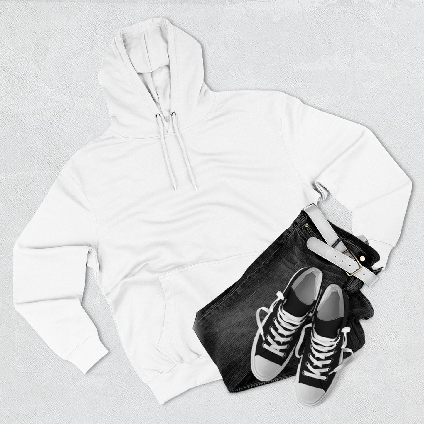 Fleece Hoodie - Fluer De Lis Back Graphic Unisex Pullover