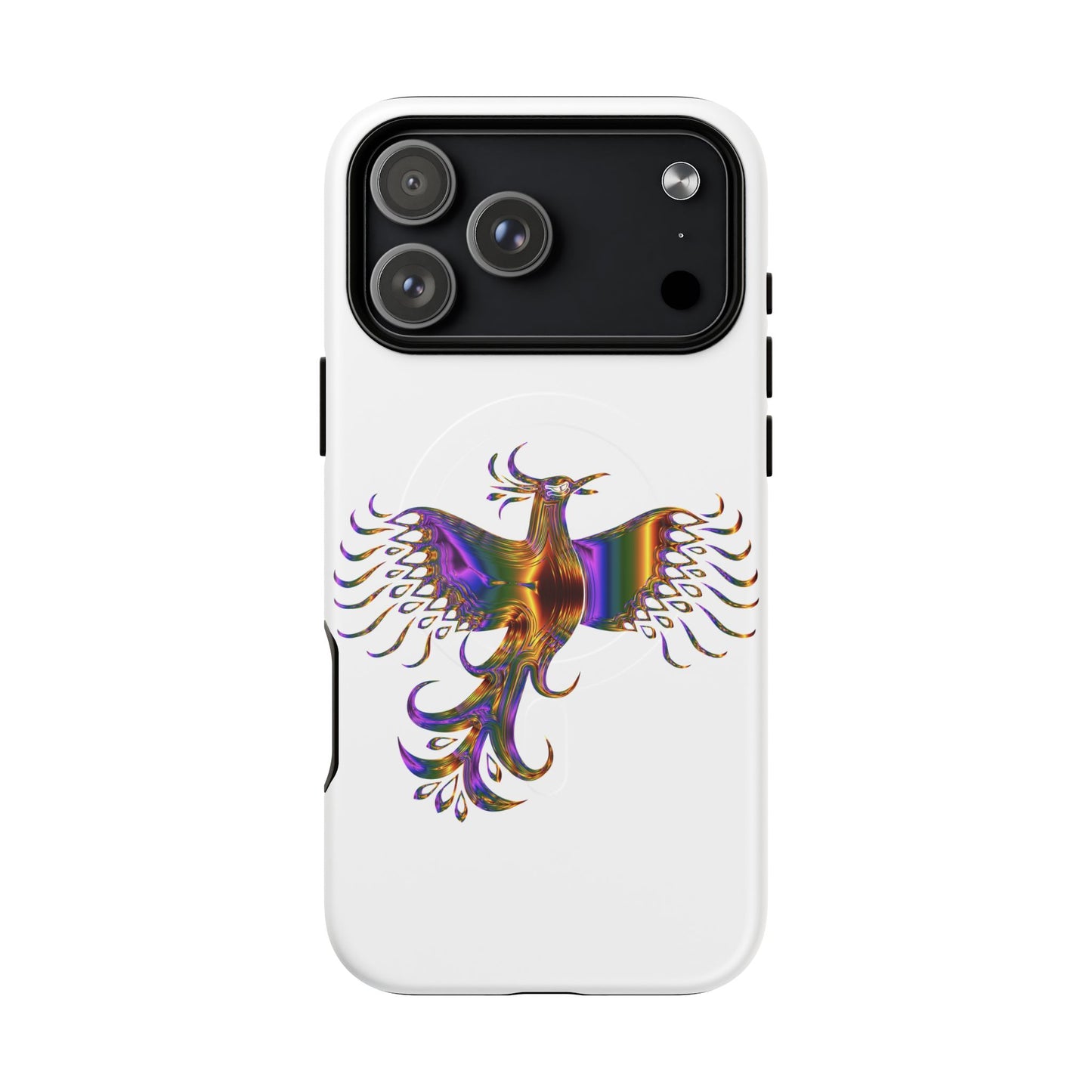 Vibrant Phoenix Magnetic Phone Case, Tough Phone Cover, Unique Smartphone Accessory, Gift for Tech Lovers, Holiday Essentials