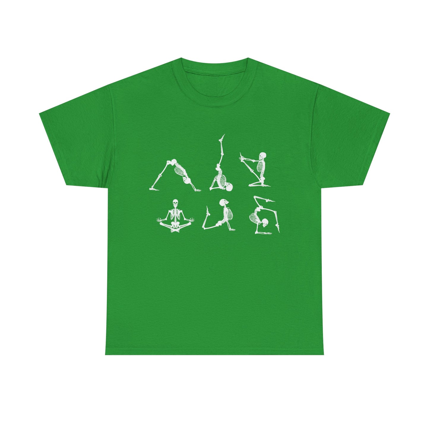 Skeleton, Yoga, Halloween, Unisex Heavy Cotton Tee