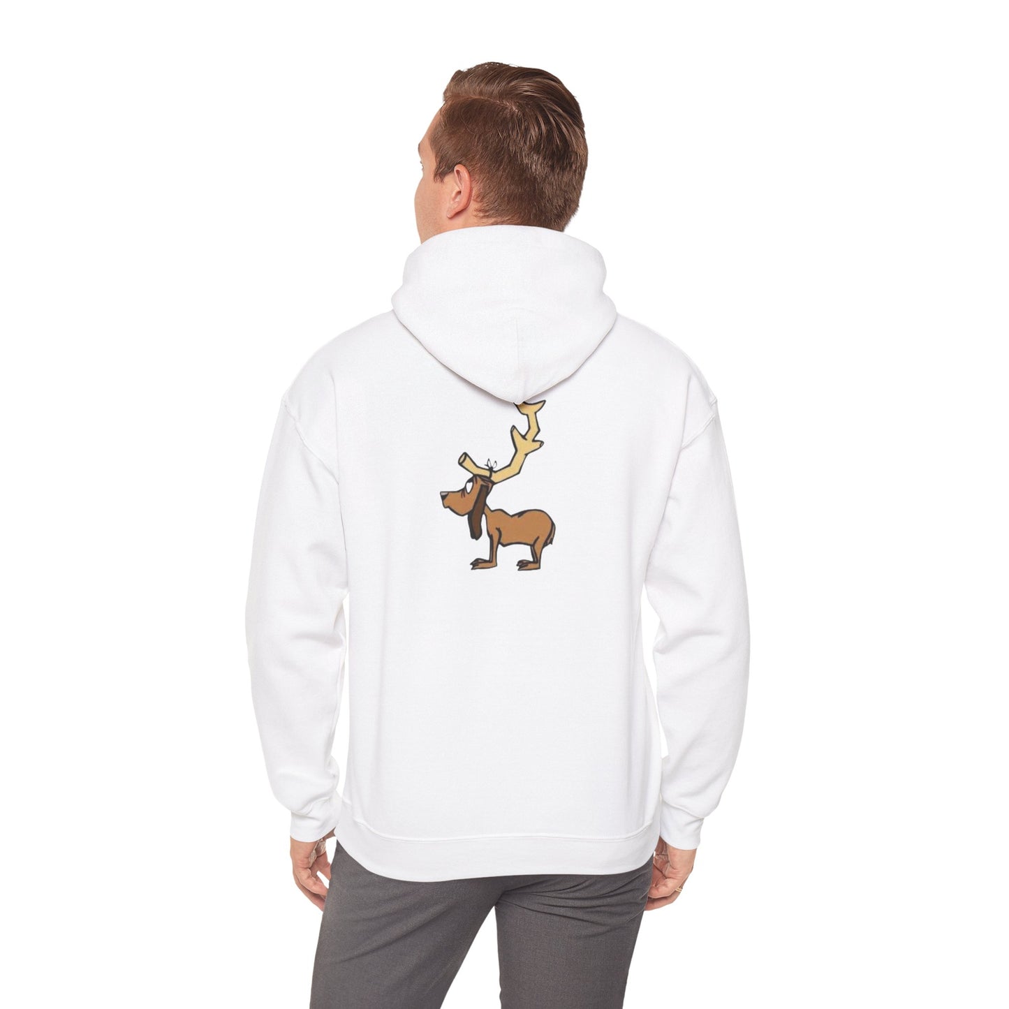 Holiday Spirit Hoodie: Cozy Unisex Sweatshirt with Grinch and Reindeer Design, Perfect for Christmas, Gift for Friends, Warm, Fun, Festive