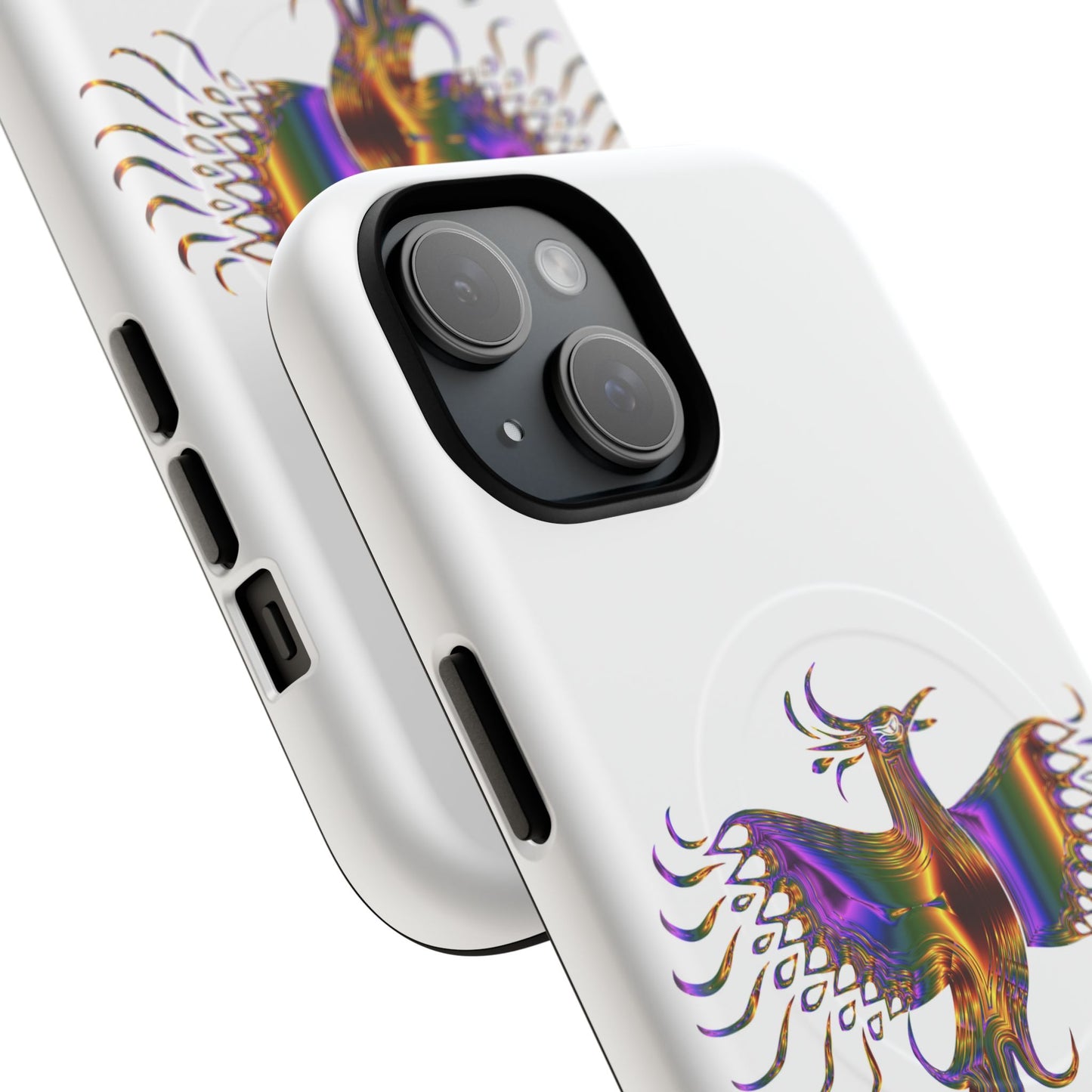 Vibrant Phoenix Magnetic Phone Case, Tough Phone Cover, Unique Smartphone Accessory, Gift for Tech Lovers, Holiday Essentials