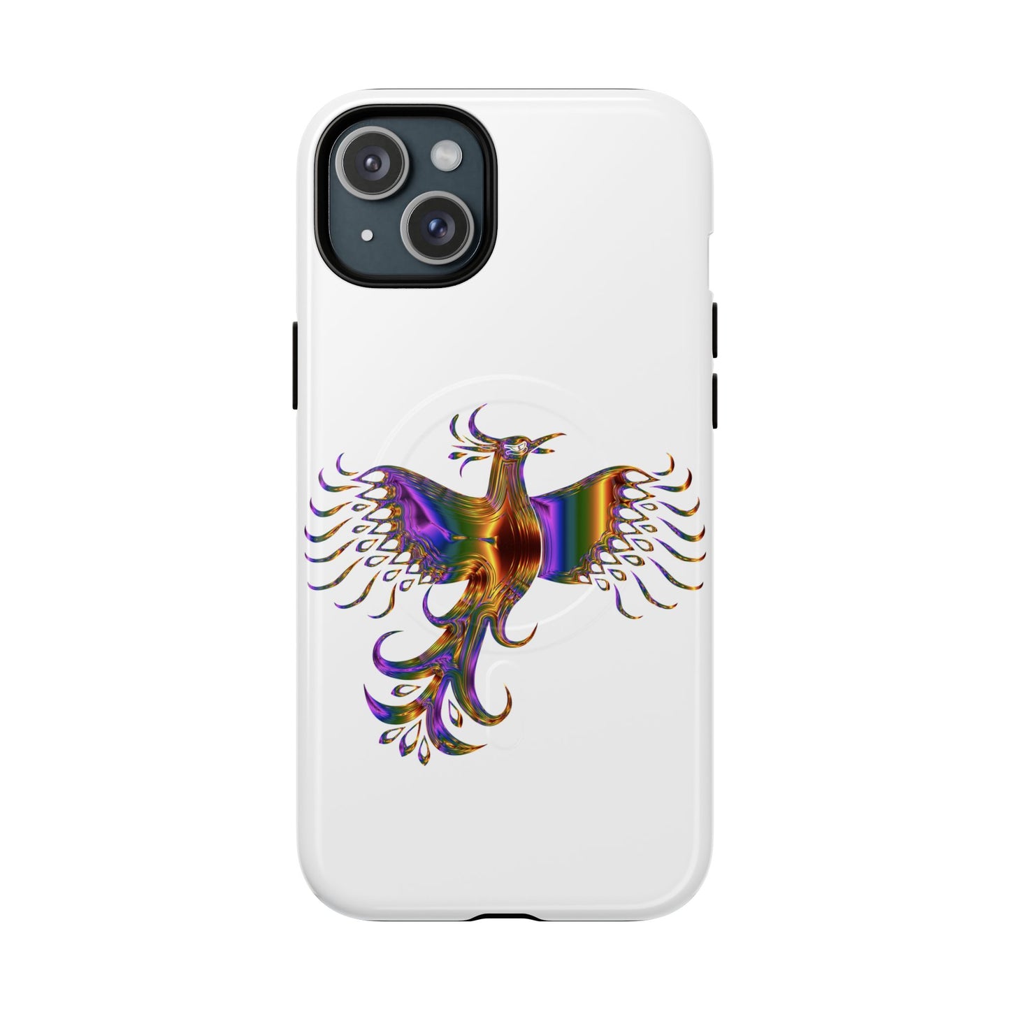 Vibrant Phoenix Magnetic Phone Case, Tough Phone Cover, Unique Smartphone Accessory, Gift for Tech Lovers, Holiday Essentials