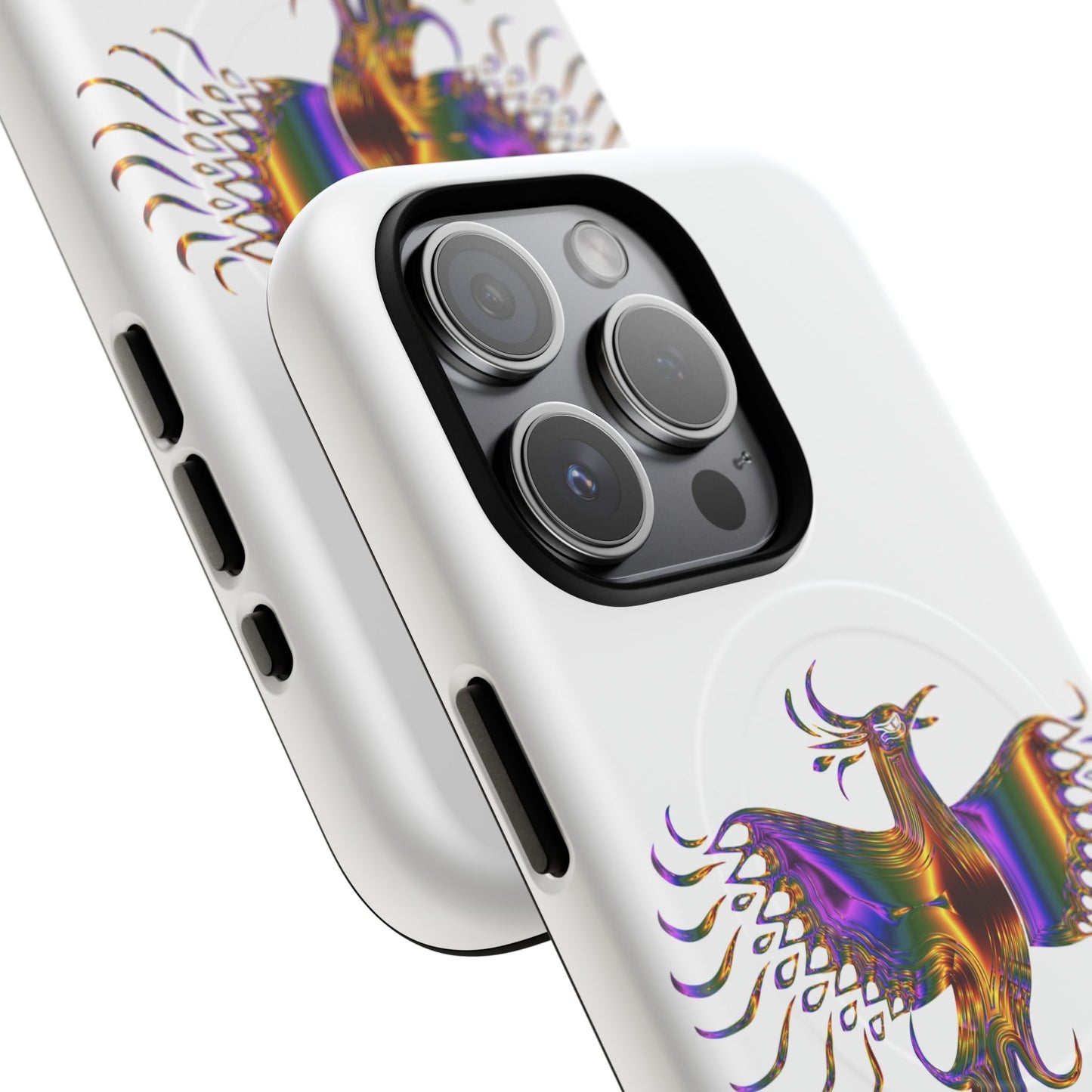 Vibrant Phoenix Magnetic Phone Case, Tough Phone Cover, Unique Smartphone Accessory, Gift for Tech Lovers, Holiday Essentials