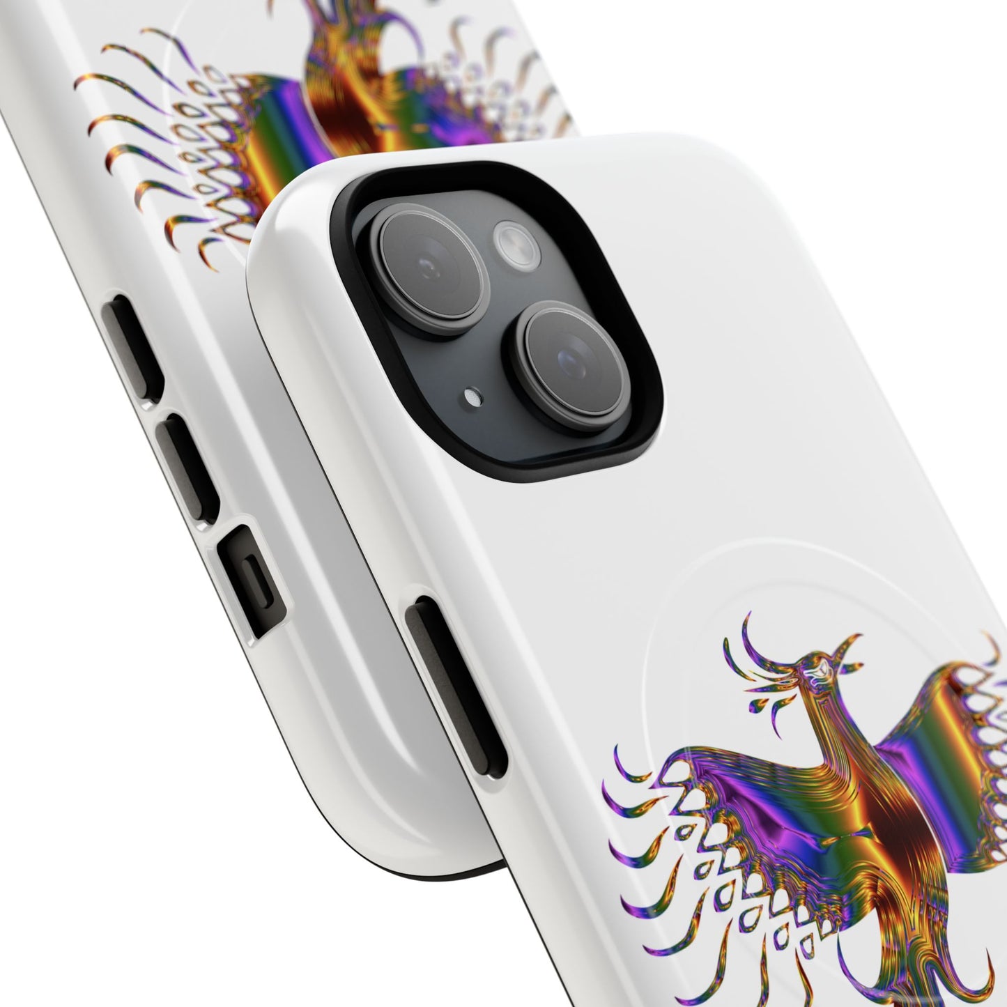 Vibrant Phoenix Magnetic Phone Case, Tough Phone Cover, Unique Smartphone Accessory, Gift for Tech Lovers, Holiday Essentials