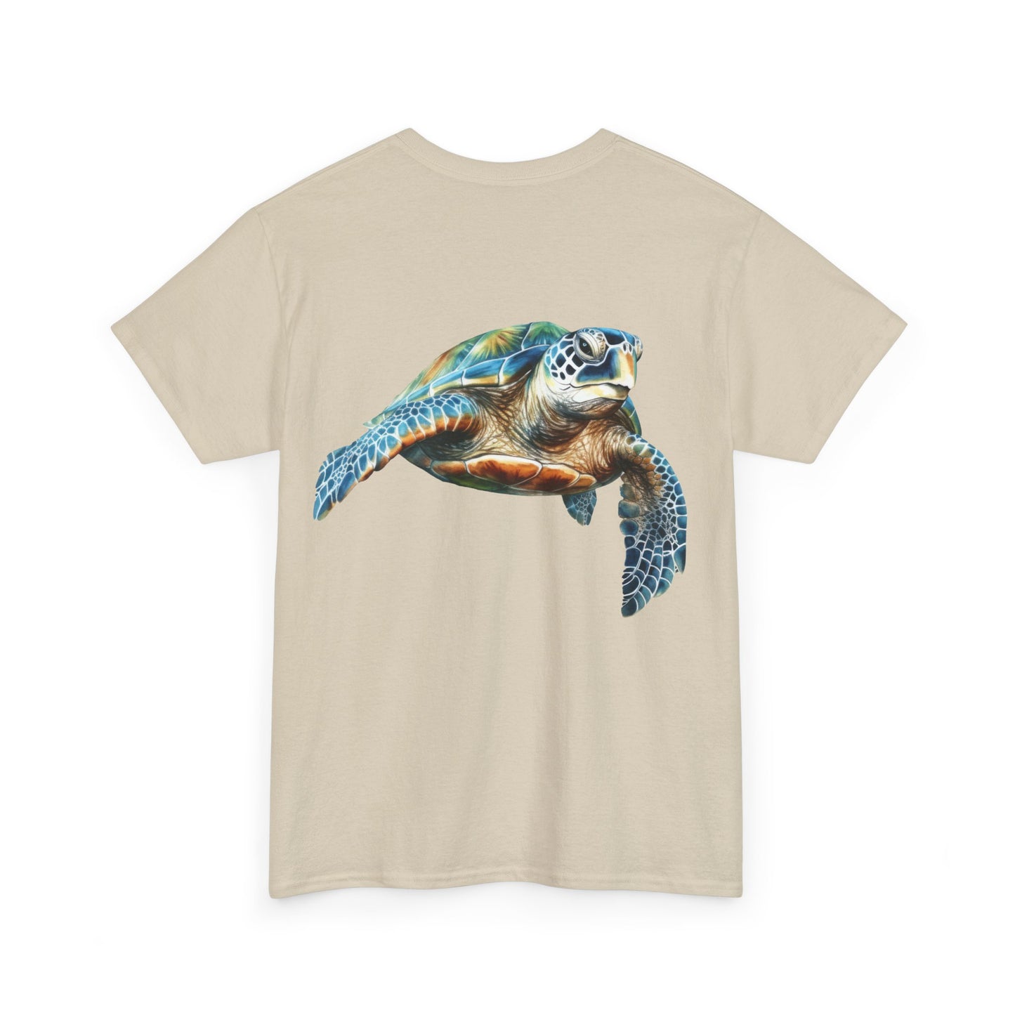 Save the Sea Turtles - BACKSIDE graphic Heavy Cotton Tee